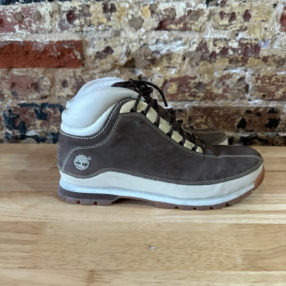 Timberland Euro Hiker Mens Brown Leather Mid Top Boots 85114 Size 10M